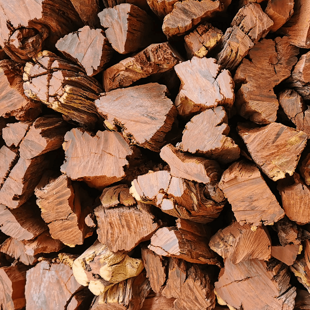 Dense Namibian logs from our Kameeldoring bags with deep red heartwood grain